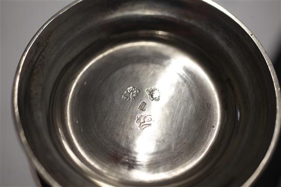 A George II silver baluster mug, 11 oz.